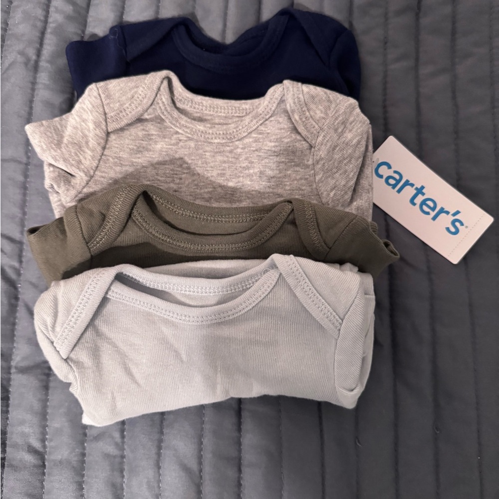 Carter's Newborn Long Sleeve Bodysuit Set of 4